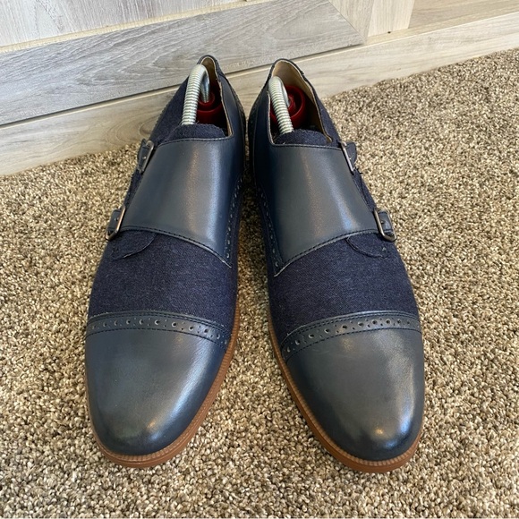 New Penguin Munsingwear Men’s Navy Double Monk Strap Shoes 9.5 main image 8